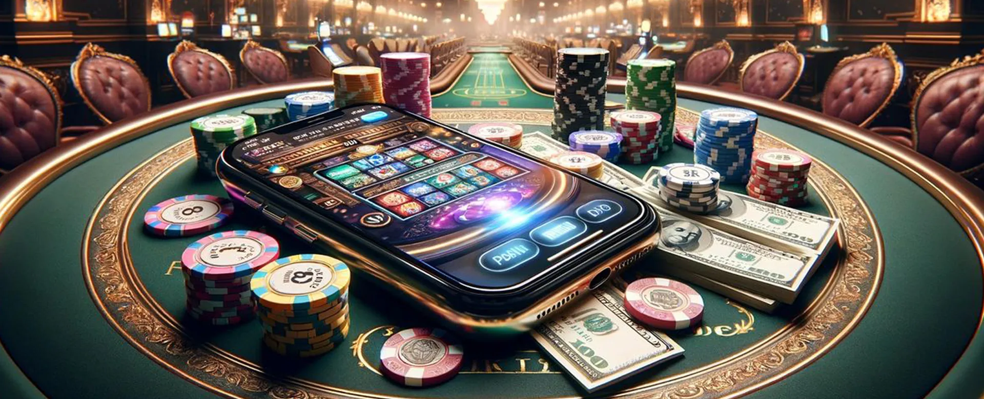 A vibrant, retro-themed online casino lobby with classic slot machines and card tables, glowing with golden light, reflecting old-fashioned betting and nostalgic entertainment in the Philippines.