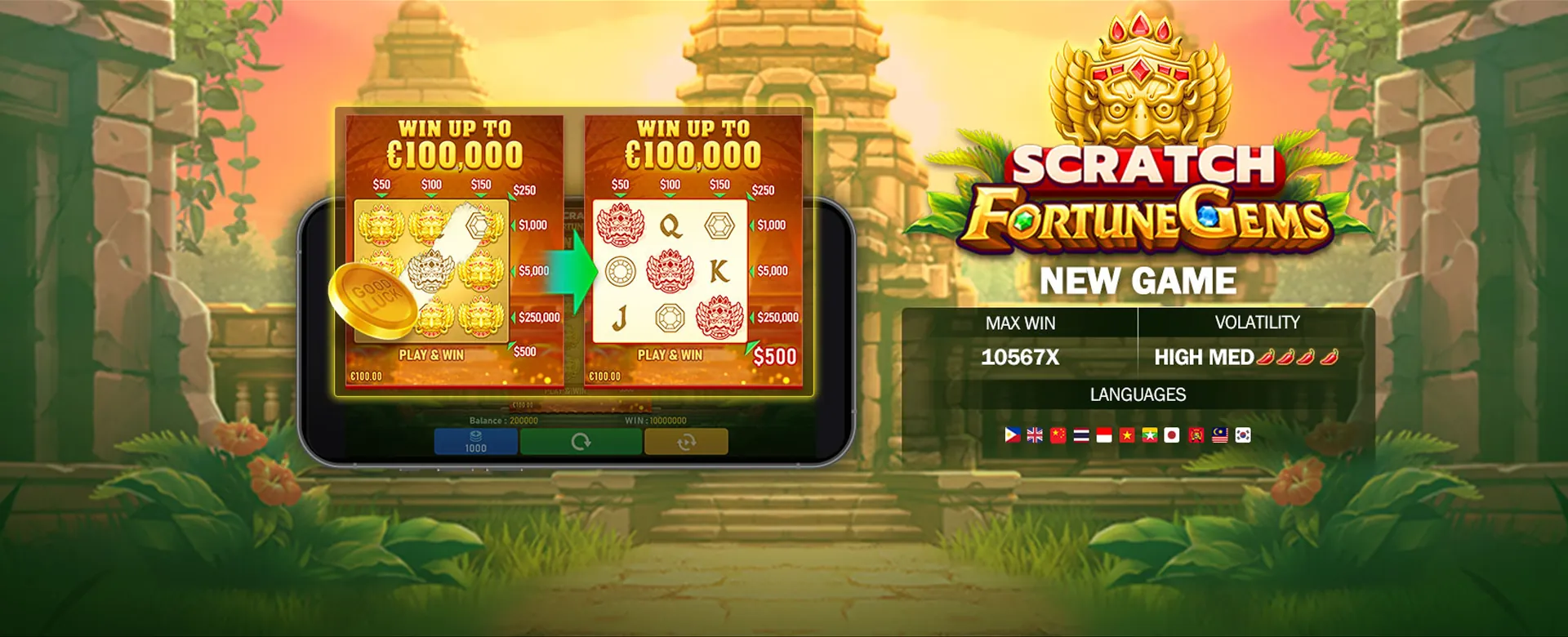 A vintage slot machine with golden coins and classic casino elements, evoking nostalgia for old school games and traditional gambling, set against a dark, luxurious background.
